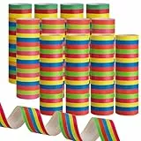 12 Roll Luftschlangen, Mehrfarbig Luftschlangen mit je 18 Abrisse Party Dekoration für Karneval Geburtstag Mottoparty