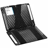 GenTo - Geldbörse mit/ohne Münzfach - TÜV geprüfter RFID NFC Schutz - Magic Wallet - Magischer Geldbeutel - Inklusive Geschenkbox - Smart Wallet - Portemonnaie für Herren/Damen schwarz/Carbon