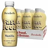 Barebells FOOD Trinkmahlzeit – 36g Eiweiß pro Portion, Ready to Drink, Laktosefrei, Zuckerarm, mit Vitaminen und Mineralen, 12 x 500ml (Vanille)