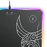 L33T GAMING Tapis de Souris Gamer Kvennavagn RGB (Noir)