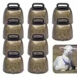 10 Stück Kuhglocke Handwerk, Mini Kuhglocke, Klein Vintage, Vintage Eisenglocke Ziegenglocke Metall, Ziegenglocken Glocken, Metall Tierglocken Für Rinder Kuh Pferd Schafe