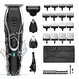 Wahl Aqua Blade 10 in 1 Multigroomer Augenbrauenaufsatz Bartschneider Körperschneider Herren Bartschneider Stoppeltrimmen Körperrasur Gesichtspflege Voll Waschbar