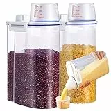 2L Vorratsdosen 2 Set, Aufbewahrungsbox Küche Organizer, Luftdicht Behälter aus Plastik Mit Deckel, Getreidespeicher Für Trockenfutter,Dient Zur Aufbewahrung Von Trockenfutter,Getreide,Mehl,Kaffee