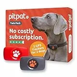 PitPat GPS-Tracker Doppelpack für 2 Hunde - Ohne Abo-Gebühren - Schwarz & Rot – Satelliten-Ortung mit unbegrenzter Reichweite – Echtzeit-Aktivitätstracker – Wasserdicht – Für alle Hunde & Halsbänder g