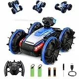 Amphibisches ferngesteuertes Auto mit Wassersprüheffekt, 360°/180° Flip, 2,4 GHz 4WD Stunt RC Car, Offroad Spielzeugauto für Kinder 3–12 Jahre, ideal für Pool & Rasen, Geschenk für Jungen