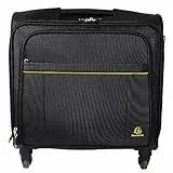 Exacompta 18834E Premium Notebook-Trolley Exactive mit 15,6’’ Laptopfach und ausziehbarem Trolleygriff, wasserabweisend 2 USB Anschlüsse Reisetasche ideal für Privat- und Geschäftsreisen, schwarz