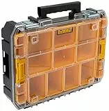 Dewalt TSTAK Organizer DWST82968-1 (spritzwassergeschützt IP54, durchsichtiger, schlagfester Deckel aus Polykarbonat, 10 Einsätzen unterschiedlicher Größe, 7,8 Liter, kompatibel mit dem TSTAK-System)