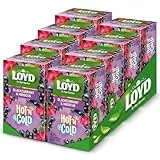 LOYD - Hot'N Cold Johannisbeere & Hibiskus - 8er Pack - Einzelverpackte Teebeutel, Tee zum Kalt- und Warmtrinken, Sommerlicher Ice Tea, Aromatisiertes Kalter Tee, mit Natürlichen Zutaten, Cold Brew