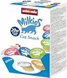 animonda Milkies Katzensnack mit Milch - Cups Selection Mixpack (20 Cups à 15 g), leicht verdauliche Katzenmilch für Erwachsene Katzen, Milch-Snack ohne Soja und Zucker