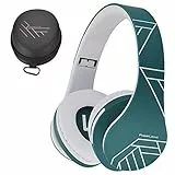 PowerLocus Bluetooth Over-Ear Kopfhörer, Stereo Faltbare Kabellose und Kabel-Kopfhörer mit Integriertem Mikrofon, Micro SD/TF, FM für Handys/iPad/Laptops & PC (Blau)