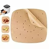 200 Stück Airfryer Backpapier，backpapier für heißluftfritteuse，Perforiertes Luftfritteuse Pergamentpapier，Backblechpapier für Bratpfanne, Ofen, Backofen, Mikrowelle, Heißluftfritteuse