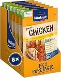 Vitakraft Pure Chicken Duo Fish, Hundeleckerli, Hühnchen und Fisch, mit Omega 3, Hunde Trainingsleckerli, ohne Zusatz von Zucker (8x 80g)