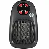 Balderia SH500 Mini Heizlüfter - 500W Keramikheizung für Steckdose, Heizfläche bis 20 m², einstellbarer Thermostat 15–30 °C, Timer bis 12 Std, Überhitzungsschutz, Fernbedienung, Kompakt