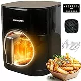 Kalorik - Airfryer - Heißluftfritteuse - XXL 6L, 40-200 °C - 13 Automatische Programme, Auftauen, Aufwärmen, Trocknen & Preheat Funktion - mit Zubehör und 2 Heizelemente Oben & Unten - AFT2100