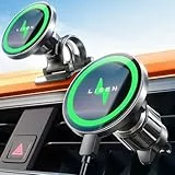 LISEN für Magsafe Autohalterung 15W Handyhalterung Auto mit Ladefunktion Handy Halterung Auto Magsafe Ladegerät Kfz- Handyhalterung Magnet Wireless Charger Auto Zubehör für iPhone 16/15/14/13/12