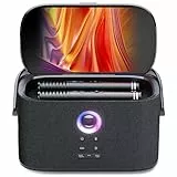 Ikarao Karaoke-Maschine - Komplettsystem mit Textanzeige, 2 Mikrofonen, 140W, Bluetooth, HDMI-Anschluss, selbstaufladend, für Karafun-App, ideal für Home-Party & Fernseher（Shell S2）