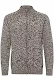 Blend BHDaniri Herren Strickjacke Cardigan Feinstrick mit Stehkragen Reißverschluss Rippbündchen Baumwollmischung Regular fit, Größe:L, Farbe:Pewter Mix (70817)