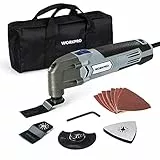 WORKPRO Multifunktionswerkzeug Oszillationswerkzeug Oszillierer Multitool 300 Watt 6 Einstellbare Geschwindigkeiten zum Entfernen,Schaben,Schneiden,Polieren mit 16 Zubehör und Tasche