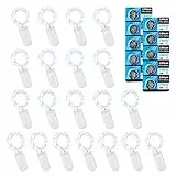 LEECOCO lichterkette batterie 1m, Kaltweiß Licht Batterie Licht Kette，für Weihnachten, Party, Hochzeitsdekoration (20 Pack 1M 10 LEDs, Kaltweiß)