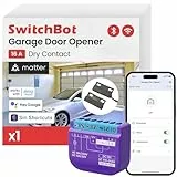 SwitchBot WLAN Garagentoröffner, Matter-zertifiziert, Alexa/Google/Siri/IFTTT/SmartThings unterstützt, kompatibel mit Garagentoren, App-Steuerung, Mehrere Benachrichtigungsmodi, Kein Hub erforderlich