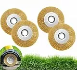 Fugenbürste Set,4 Stück Drahtbürste für Gloria Multibrush und Weedbrush, Ø 10cm, Garten Weed Brush Zubehör für Bodenreinigung, Moos, Schmutz- und Unkraut in Fugen
