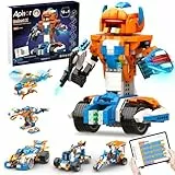 Apitor Robot X, Roboter-Set, STEM-Spielzeug für Kinder, 12-in-1, App-gesteuertes DIY-Bildungs-Codierspielzeug, Programmierbausatz, Jungen und Mädchen ab 8 Jahren(600 Teile)