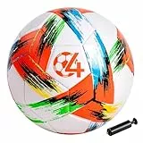 Vastoy Fußball Größe 4, Fussball für Kinder von 8-12 Jahren, Kinderfussball mit Handpump & Netz, Trainingsbälle mit bunten Motiven, für Innen Außen Geschenk für Kleine Fußballer