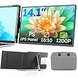 Dopesplay Laptop Monitor Erweiterung, 14' 1200P Dual Laptop Screen Extender, Plug & Play Portable Monitor, USB-C/HDMI Zusatzbildschirm Kompatibel mit 13'-17' für Windows, Mac, Android
