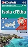 KOMPASS Wanderkarte 2468 Isola d' Elba 1:25.000: Wander- und Fahrradkarte in einem - inklusive Offline-Verwendung in der KOMPASS-App. Wander-& Radwege
