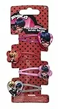 Joy Toy 65981 Figuren & Charactere Miraculous Haarspangen - 4 Motive - auf backercard 5x1x15 cm, girls, Lavendel, Orange, Grau
