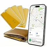 Air Tag Card Wallet Tracker Karte Thin 2.3mm, Wiederaufladbarer Geldbörsenfinder Kompatibel mit Apple Wo ist? APP (iOS NUR), Smart Tracking Card für Gepäckanhänger/Handys/Reisepässe, IP68 Wasserdicht