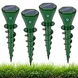 Glovios Maulwurf Vertreiber Solar Maulwurfschreck Ultraschall Maulwurfvertreiben Wühlmausschreck Wasserdicht IP65 Maulwurfbekämpfung für Garten Rasen