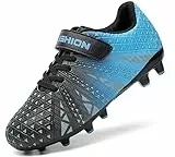 Littleplum Fußballschuh Kinder Footballschuhe Outdoor Athletic Soccer Schuhe,B Blau Schwarz,31 EU