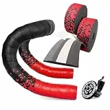 Kakveiai Lenkerbänder, Cycling Fahrrad Lenkerband, Lenkerbänder mit Endstopfen, Fahrrad Lenkerband für MTB Rennrad, rutschfest und Stoßdämpfend, Umwickeln Sie Ihren Lenker(Rot)