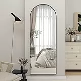 HOKYYCC Ganzkörperspiegel, 44 x 147 cm Gewölbter Standspiegel in voller Länge, an der Wand montiert, lehnend, Bodenspiegel Ganzkörper als Ankleide