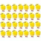 BESPORTBLE Mini-Küken Osterküken Gelbe Ostern Chenille Küken Osterdeko Chenille-Küken Häubchen-Osterdeko Plüsch Osterküken Küken Deko Mini Babyküken für Osterfeier Osterdekoration 60 Stück