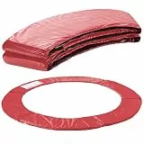 Arebos Trampolin Randabdeckung Federschutz Ø 183 cm | Trampolin Randschutz | Trampolinzubehör aus PVC und PE | Reißfest | Federabdeckung 100% UV-beständig & wasserabweisend | Rot