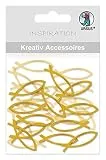 Ursus 56410027 - Kreativ Accessoires Mini Pack, Fische 1, gold, aus verschieden hochwetigen Materialien mit Veredelung, selbstklebend, ideal zum Dekorieren von Karten, Bilderrahmen und Geschenkboxen