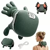4D NackenmassagegeräT Kabellos, Massagegerät Nacken Schulter, 3 Massagegrade & 2 Temperaturstufen, NackenmassagegeräT Mit WäRme, für Zuhause, BüRo, Reisen, Entspannen Sie Muskeln, Lindern MüDigkeit
