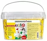 EBERHARD FABER 570103 - Modelliermasse lufttrocknend weiß, 3 kg EFA Plast Kids tonbasiert