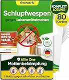 anwerk® Schlupfwespen gegen Lebensmittelmotten - 80 Karten (20 Karten à 4 Lieferungen) - Effektiv Lebensmittel Motten bekämpfen - Alternative zur Mottenfalle, Mottenspray, Pheromonfalle