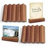YIMETOP 10 Stück Kartenhalter Holz, Ebenholz Ständer als Tischkartenhalter, Menükartenhalter, Fotohalter, Postkartenhalter, Preisschilder Aufsteller, für Hochzeiten, Restaurants, Bankette und Partys