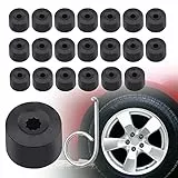 ZoeTekway 17mm Radschraubenkappen, 20 Stück Schraubenabdeckung Auto Radkappen, Diebstahlschutz schraubenkappen, Kompatibel mit VW Golf Passat Beetle Kompatibel mit Audi, alle Automarken
