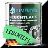 LUMENTICS Lack nachleuchtend grün 250ml - Leuchtet im Dunkeln - Selbstleuchtende Farbe auf Acrylbasis - Leuchtfarbe phosphoreszierend- Made in Germany