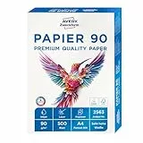 AVERY Zweckform 2563 Drucker-/Kopierpapier (500 Blatt, 90 g/m², DIN A4 Papier, hochweiß, für alle Drucker) 1 Pack