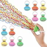 Luftschlangen Geburtstag, 10 Stück Bomben Luftschlangen, Hand Werfen Streamer Luftschlangen Kanone, Luftschlangen, Konfetti Luftschlangen für Hochzeit Geburtstag Aufführungen