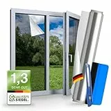 WindowShield® – UV Sonnenschutzfolie für Fenster Innen & Außen – Blickdichte Fensterfolie als Sonnenschutz Folie – Selbstklebende Hitzeschutzfolie für Fenster Außen & Innen für Sommer – 90 x 400 cm