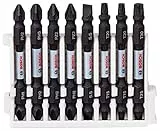 Bosch Professional 8 tlg. Impact Control Doppelklingen Schrauberbit Set (Pick and Click, Zubehör Schlagschrauber)