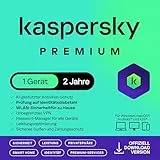 Kaspersky Premium Total Security 2026 | 1 Gerät | 2 Jahre | Anti-Phishing und Firewall | Unbegrenzter VPN | Passwort-Manager | Kindersicherung | 24/7 Unterstützung | PC/Mac/Mobile | Code per Email