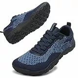 ASHION Turnschuhe Herren Laufschuhe Sportschuhe Sneaker Herren Straßenlaufschuhe Outdoor Traillaufschuhe Barfußschuhe, Blau, 43 EU